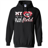 Georgia Bulldogs Football My Heart is on that Field - Hoodie