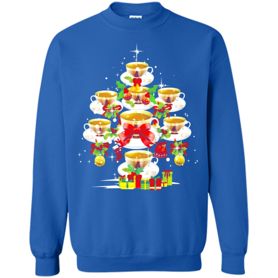 Tea Christmas Tree T-shirt Funny Tea Xmas Gift