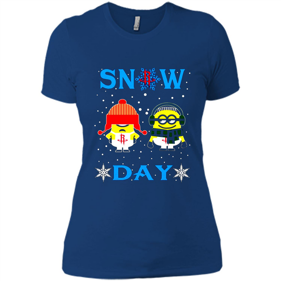 Snow Day Shirt For Houston Rockets Vs Minion Fans pingpong
