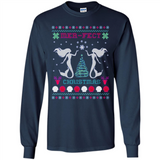 Mermaid Mer-Fect Ugly Christmas Sweater - Long Sleeve T-Shirt