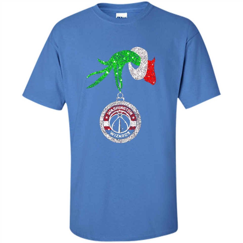 Funny Washington Wizards Glitter Grinch Monogram Ornament Christmas - Shirt