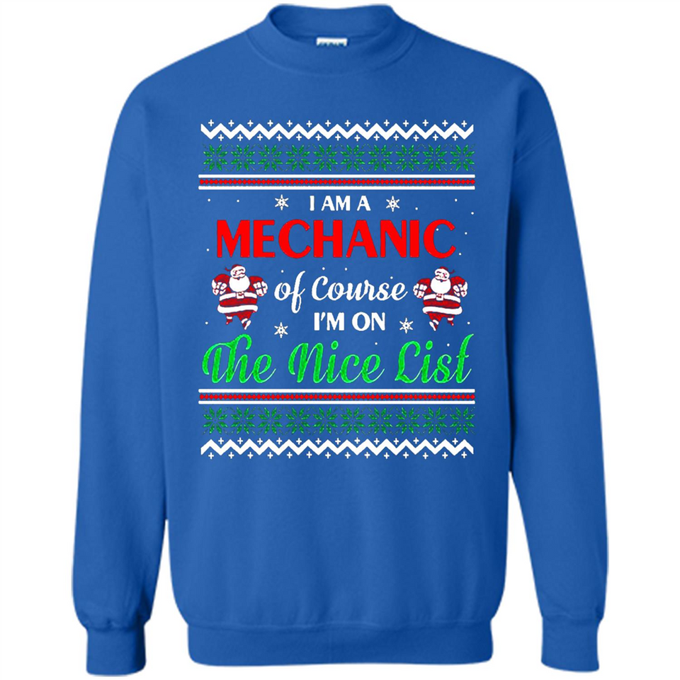 Funny Ugly Christmas T-Shirt Gift for Mechanic - Sweatshirt