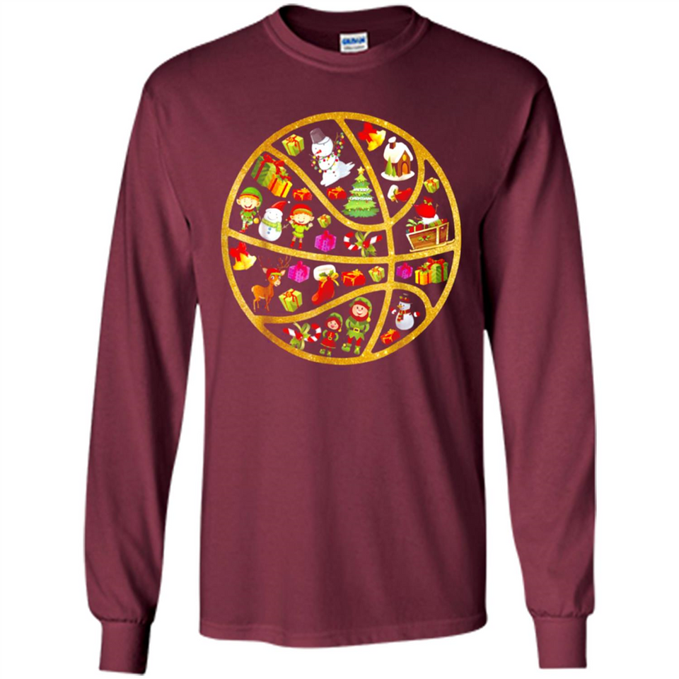 Basketball Christmas Ornament - Long Sleeve T-Shirt