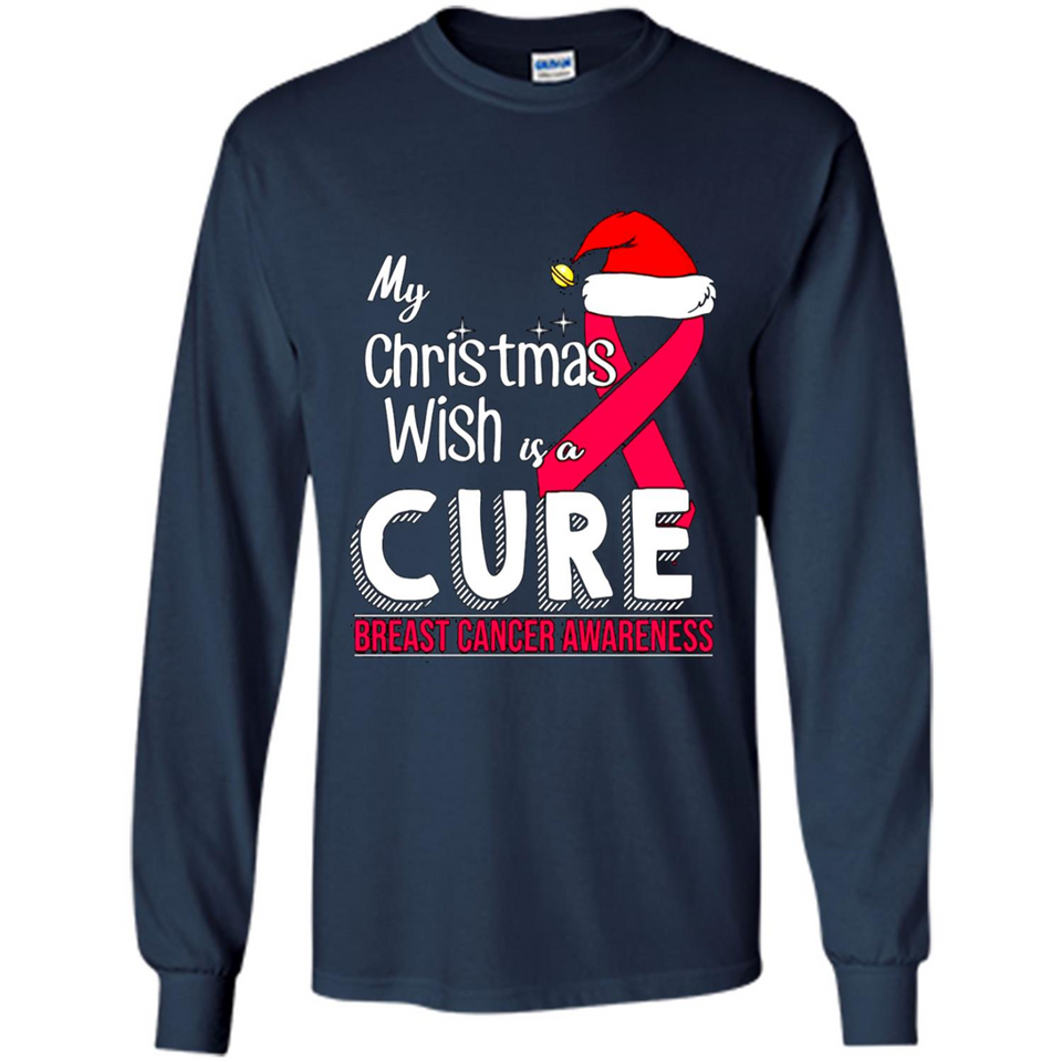 My Christmas Wish Is A Cure Breast Cancer Awareness sweater PINGPONG