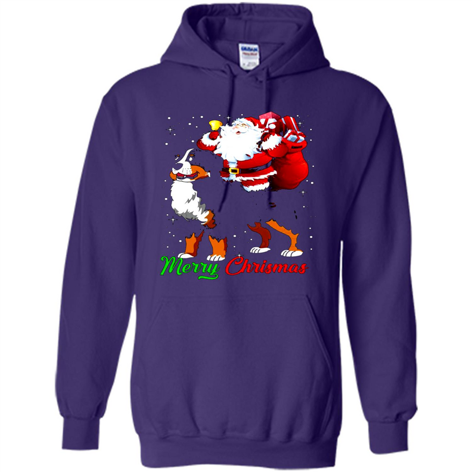 Merry Christmas Santa Claus With Big Dog sweater PINGPONG