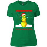 Basketball Santa Funny Christmas - Ladies' Boyfriend T-Shirt