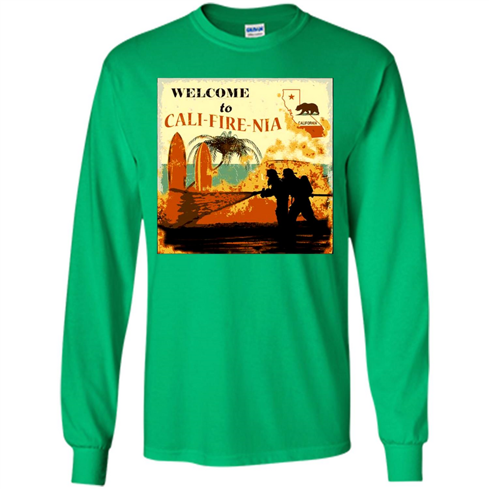 Paradise California Camp Fire Youth T-Shirt PINGPONG - Long Sleeve T-Shirt