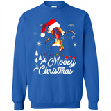 Mooey Christmas Cow Santa Christmas Lover Lights Sweatshirt - Sweatshirt