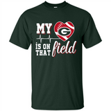 Georgia Bulldogs Football My Heart is on that Field - Shirt
