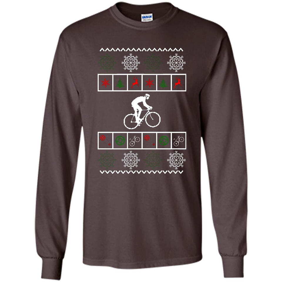 Christmas Ugly Sweater Best Cycling Ugly Christmas Sweater - Long Sleeve T-Shirt