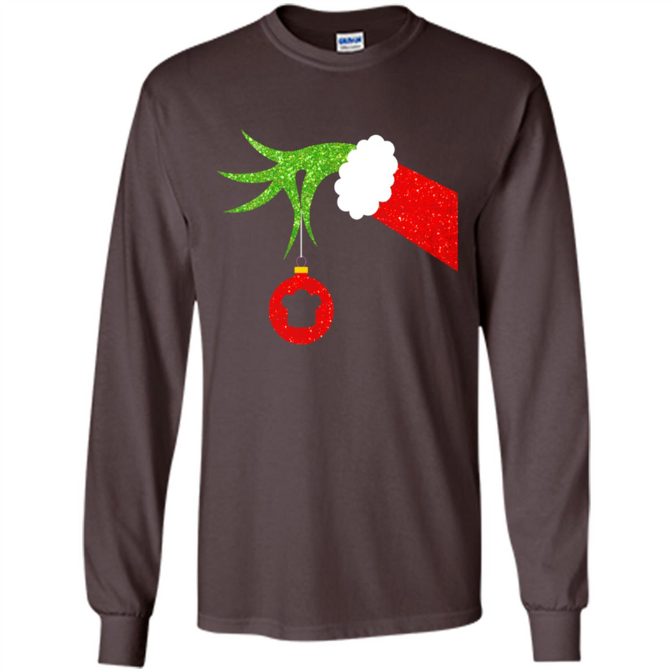 Funny Grinch Hand Holding Chef Ornament Christmas PING PONG