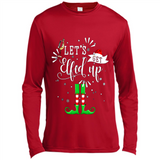 Let's Get Elfed Up Funny Drinking Wine Christmas Elf PINGPONG