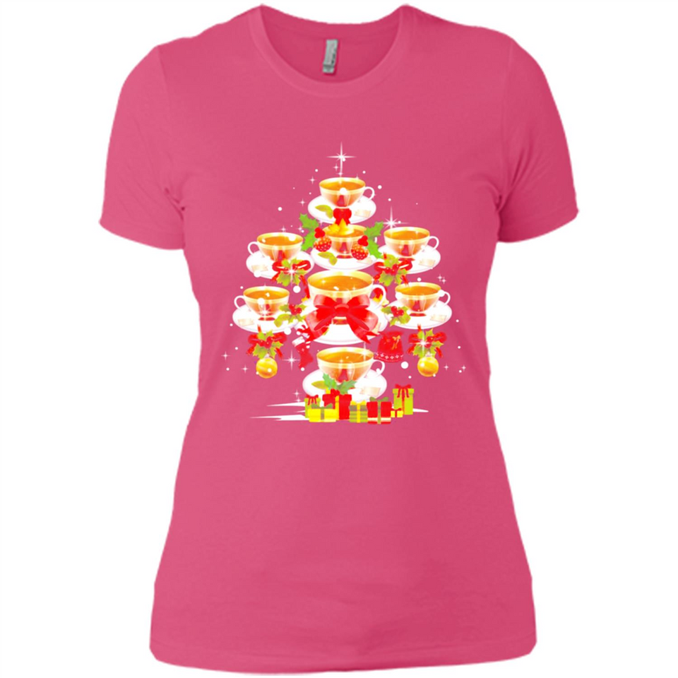 Tea Christmas Tree T-shirt Funny Tea Xmas Gift