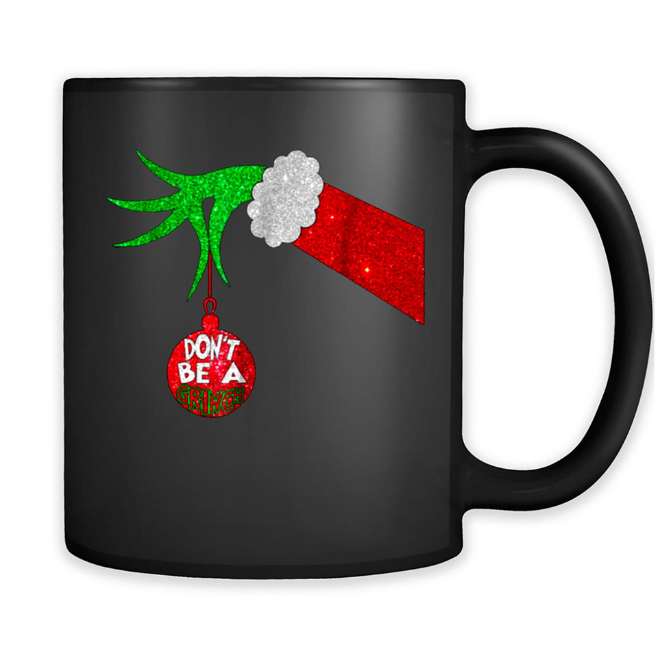GRINCH HAND HOLDING CHRISTMAS ORNAMENT - DON'T BE A GRINCH PINGPONG