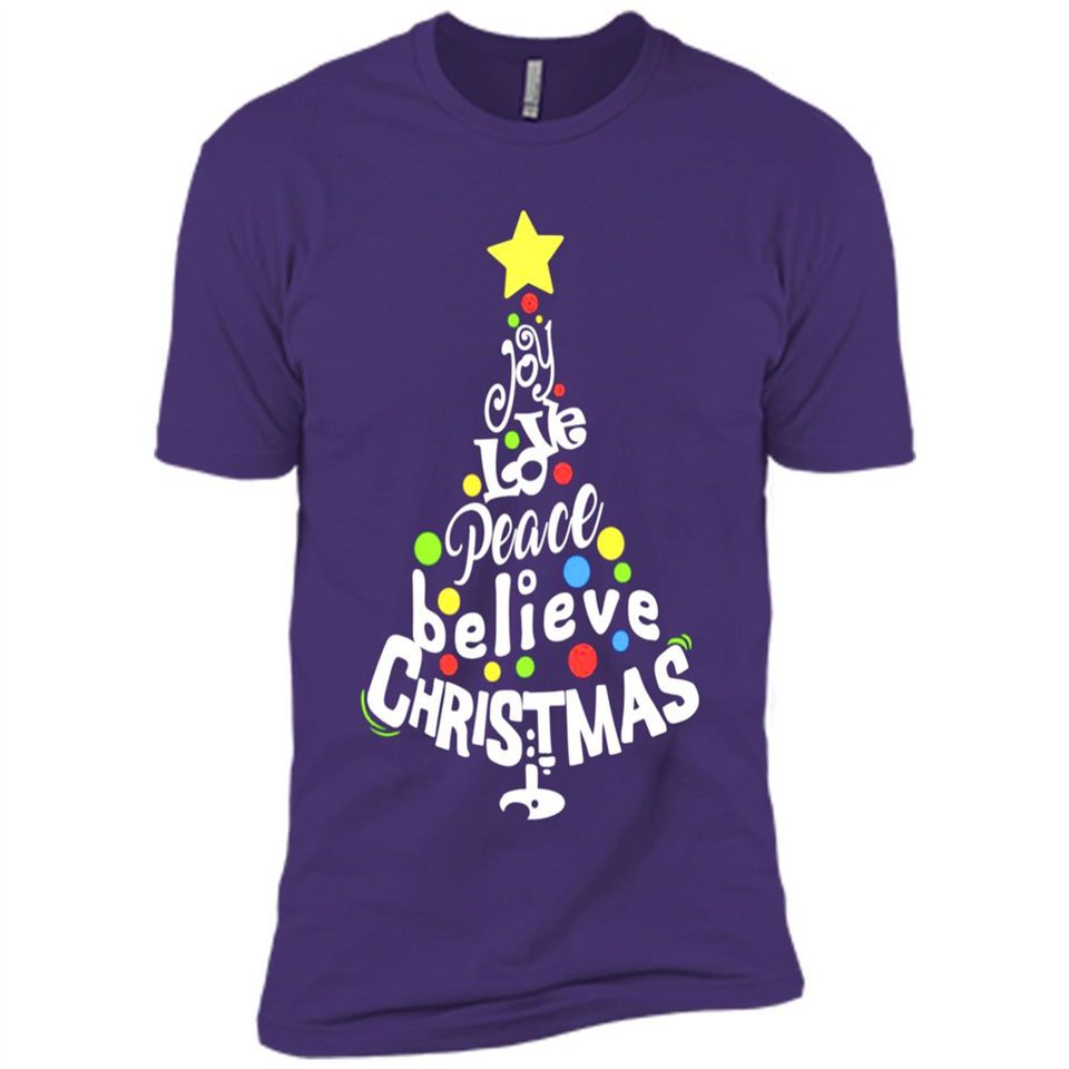 Joy Love Peace Believe Christmas Tree
