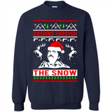 Narcos dashing through the snow Christmas sweatshirt PINGPONG
