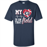 Georgia Bulldogs Football My Heart is on that Field - Shirt
