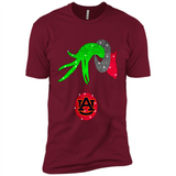 GRINCH HAND HOLDING AUBURN TIGERS GLITTER CHRISTMAS PINGPONG