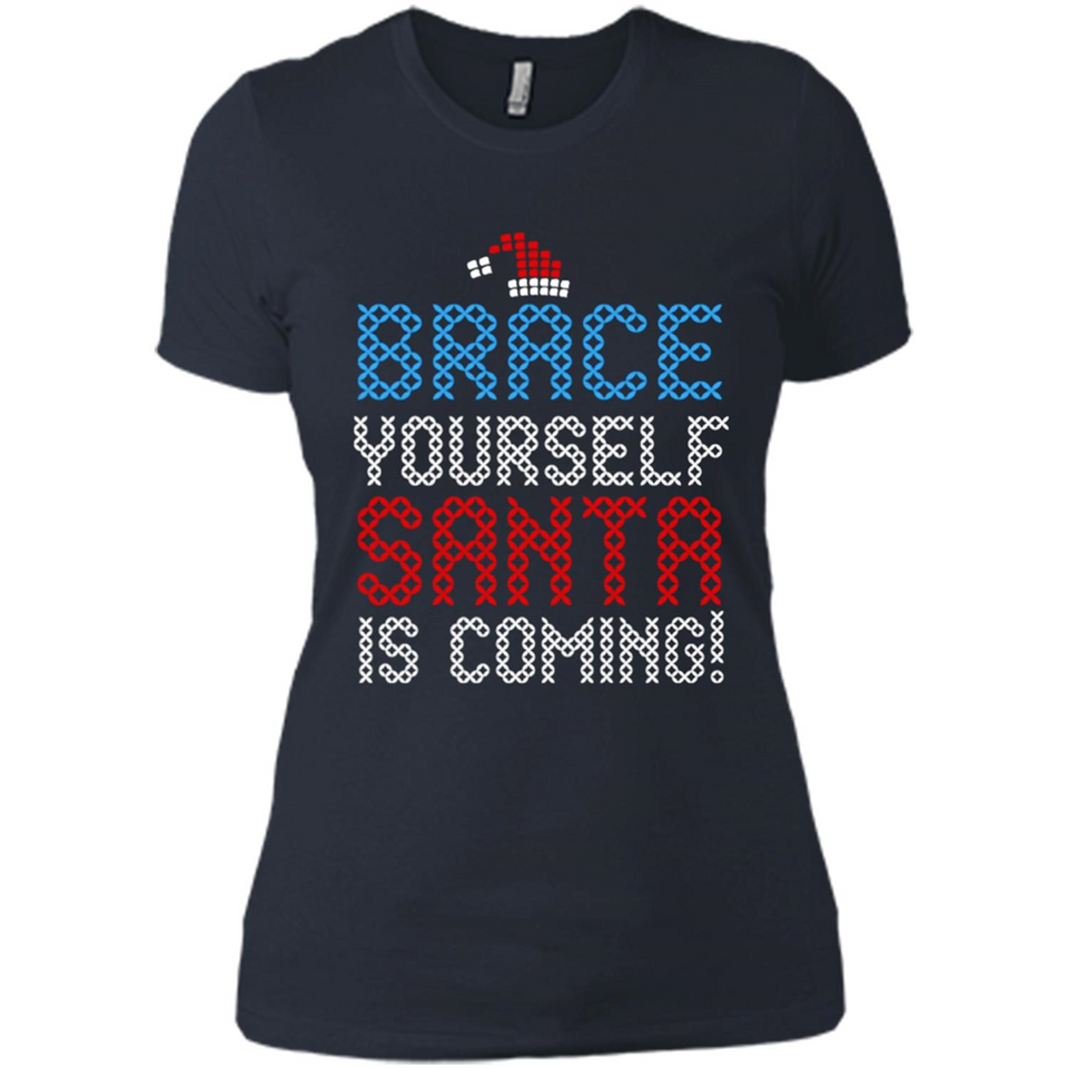 Brace Yourself Santa is coming Christmas - Ladies' Boyfriend T-Shirt