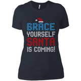 Brace Yourself Santa is coming Christmas - Ladies' Boyfriend T-Shirt