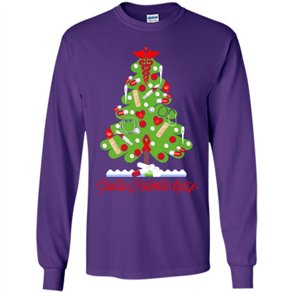 Santa's Favorite Nurse Christmas Tee