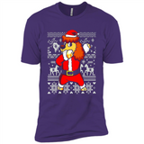 Dabbing Poodle Santa Christmas Holiday Sweatshirt - Premium Short Sleeve T-Shirt