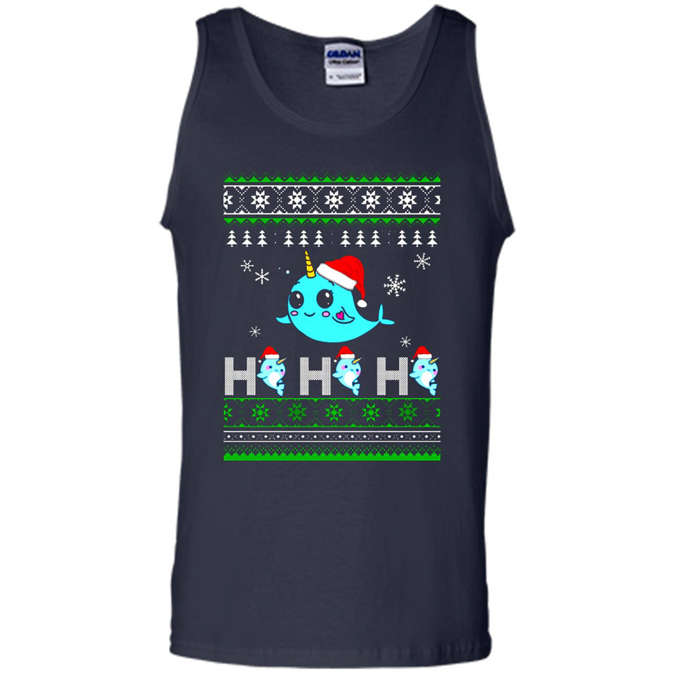 Narwhal christmas sweatshirt hoodie long PINGPONG - Tank Top