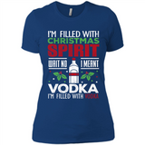 Christmas Gift Shirt Christmas Spirit Vodka Santa - Ladies' Boyfriend T-Shirt