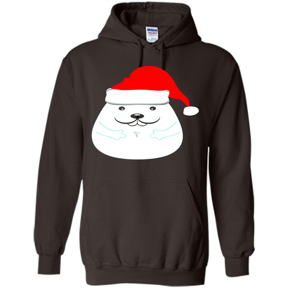 Funny Hamster Christmas t-shirt Santa Hat - Hoodie