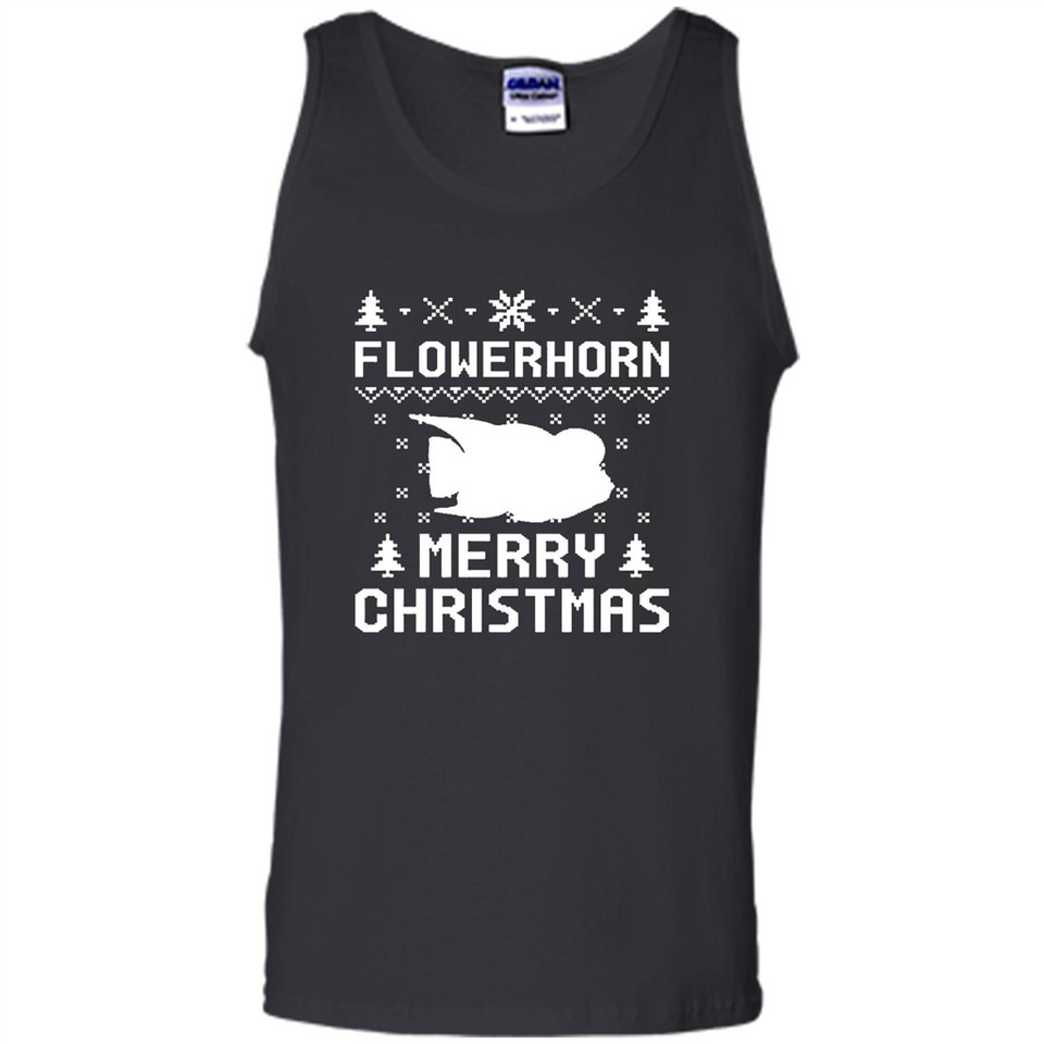 Flowerhorn Christmas T-shirt, Ugly Christmas Sweater - Tank Top
