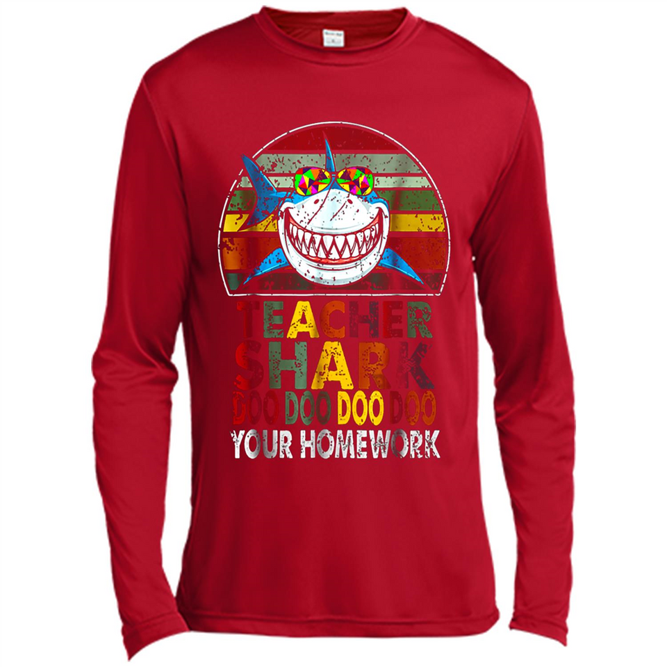 Teacher Shark Doo Doo Doo Your Homework Funny shirt Ladies' Boyfriend