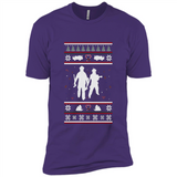 Christmas Ugly Sweater Firefighter Ugly Christmas Sweater - Premium Short Sleeve T-Shirt