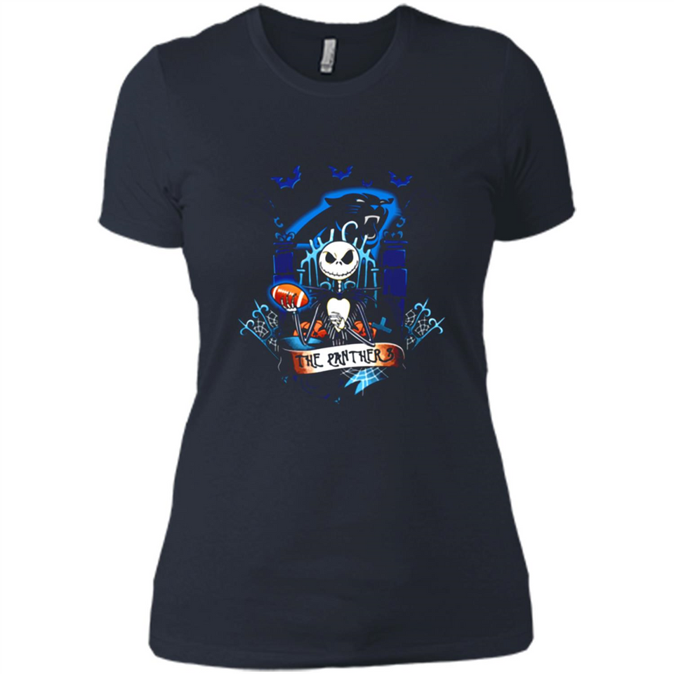 Carolina Panthers Halloween The Nightmare Before Christmas - Ladies' Boyfriend T-Shirt