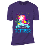 Unicorns are born in October Birthday Rainbow Gift Ladies Custom