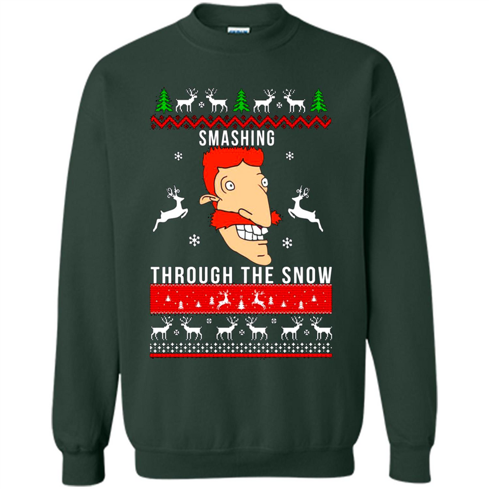 Nigel Thornberry Smashing through the snow Christmas sweatshirt PINGPONG