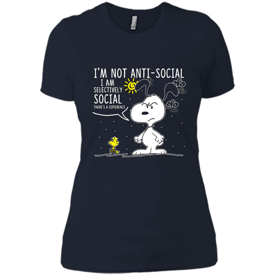 Snoopy I'm Not Anti-Social I Am Selectively Social