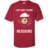 I Just Want To Drink Hot Chocolate & Watch Washington Redskins Ugly Christmas Sweater PINGPONG