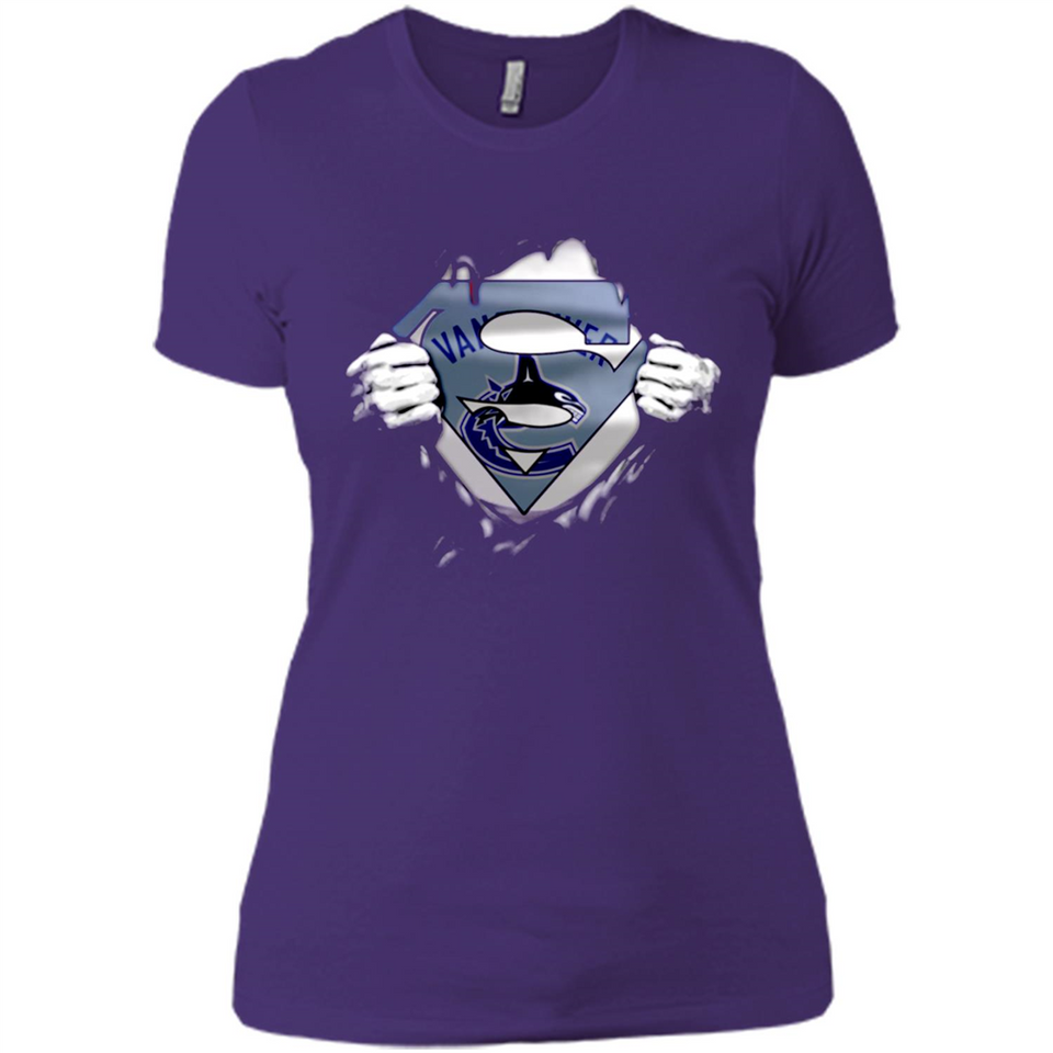Vancouver Canucks And Superman Fans - Ladies' Boyfriend T-Shirt