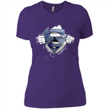 Vancouver Canucks And Superman Fans - Ladies' Boyfriend T-Shirt