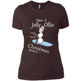 Snowman Snowboarder Tshirt Have Jolly Ollie Christmas