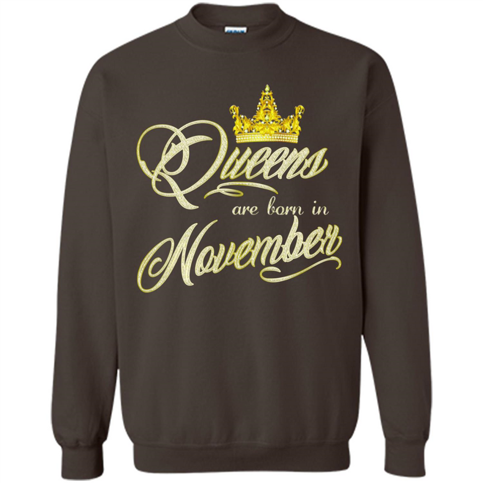 Queens Are Born In November Golden T-Shirt