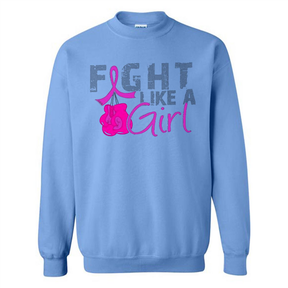 Fight Like A Girl Breast Cancer Awareness - Sweatshirt
