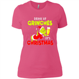 Drink Up Grinches it_s Christmas - Merry Xmas Sweatshirt - Ladies' Boyfriend T-Shirt