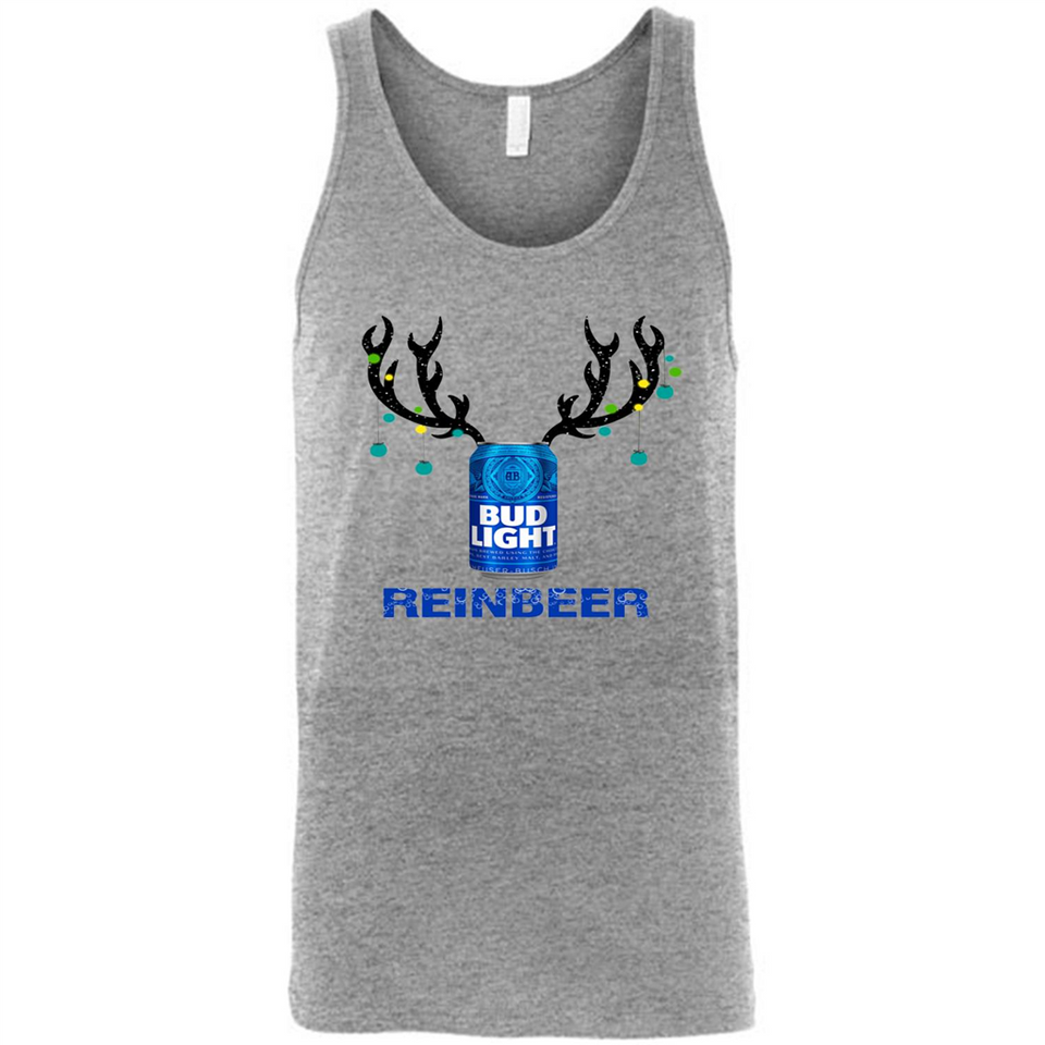 Bud Light Reinbeer Funny Beer Reindeer Christmas Sweatshirt - Canvas Unisex Tank