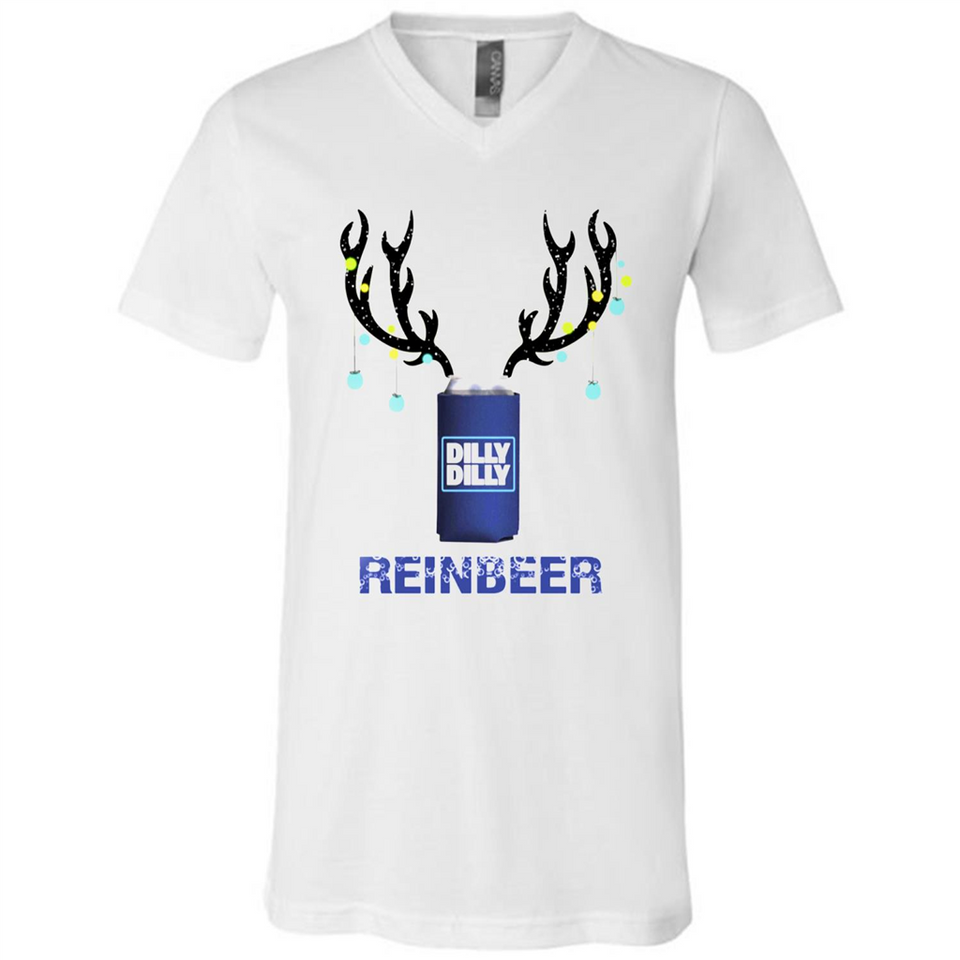 Dilly Dilly Reinbeer Funny Beer Reindeer Christmas Sporty - Canvas Unisex V-Neck