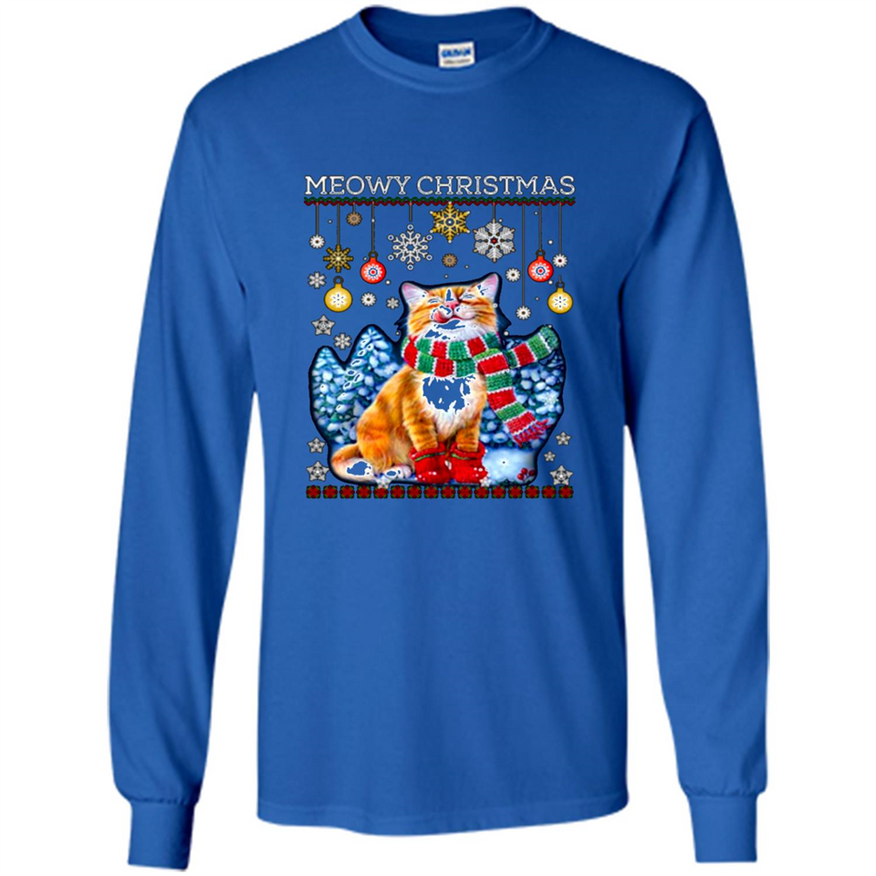 Meowy Christmas Ugly Funny Cats Lover PINGPONG