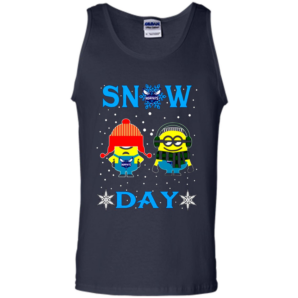 Snow Day Shirt For Charlotte Hornets Vs Minion Fans pingpong