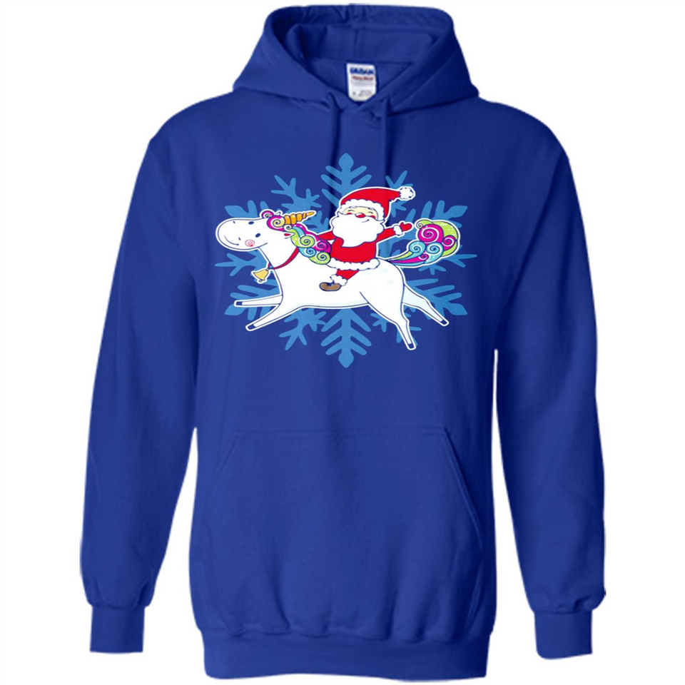 Unicorn And Santa Christmas 1 - Hoodie