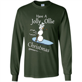 Snowman Snowboarder Tshirt Have Jolly Ollie Christmas