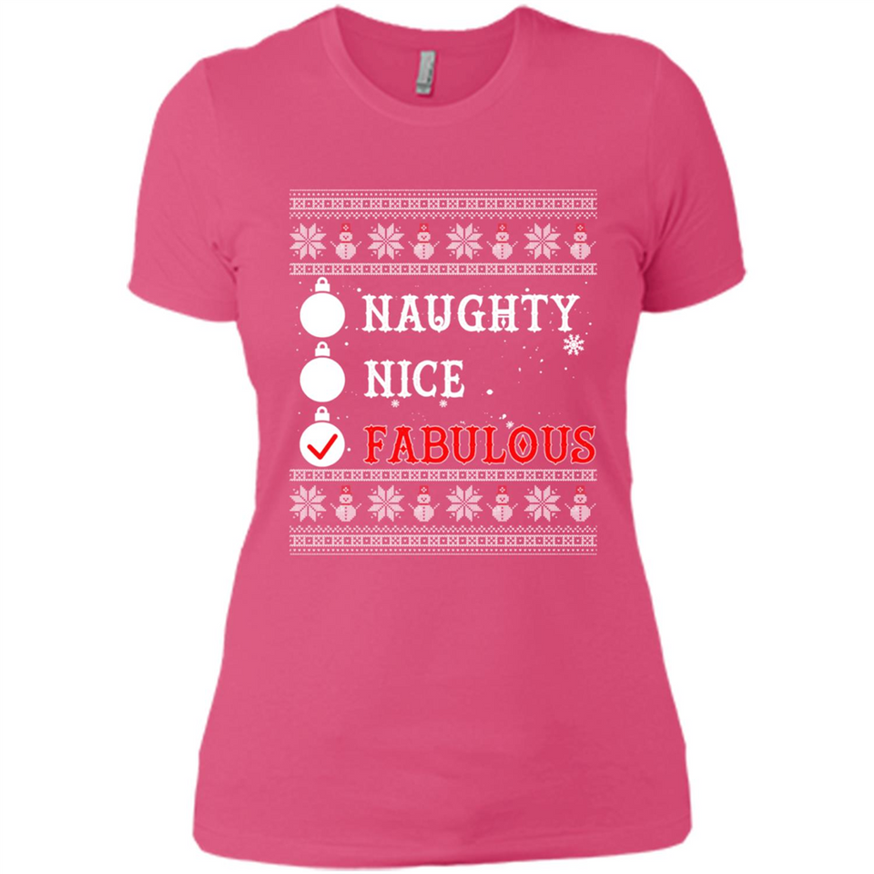 Naughty Nice Fabulous - Ladies' Boyfriend T-Shirt